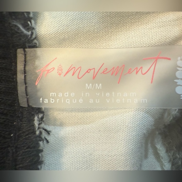 FREE PEOPLE Printed Fresh Start Pants - Size Medium Barrel Wide Leg Activewear - Picture 9 of 9